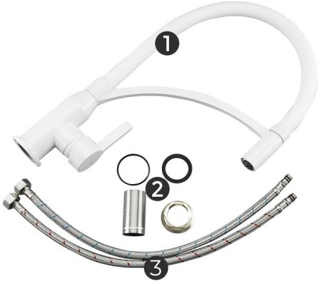 Смеситель для кухни Frap F4552-8 Белый 