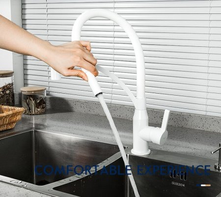 Смеситель для кухни Frap F4552-8 Белый 