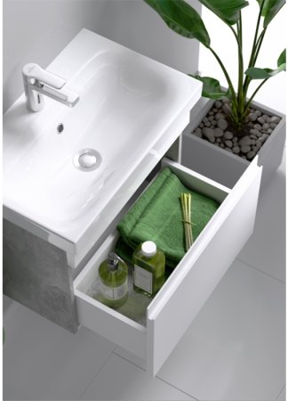 Тумба под раковину Aqwella Smart 50 SRT0105BS подвесная Бетон светлый 