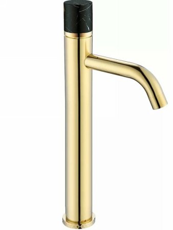 Смеситель для раковины Boheme Stick 122-G-MR-BLACK Золото Черный 