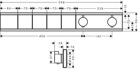 Смеситель для душа Hansgrohe RainSelect 15382000 с термостатом Хром 