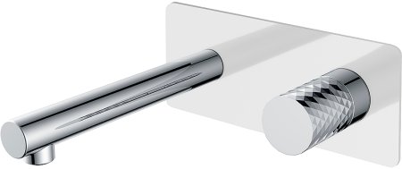 Смеситель для раковины Boheme Stick 125-WCR Белый Хром 