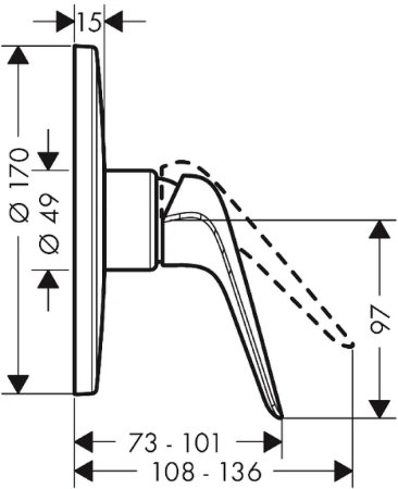 Смеситель для душа Hansgrohe Novus 71066000 Хром 