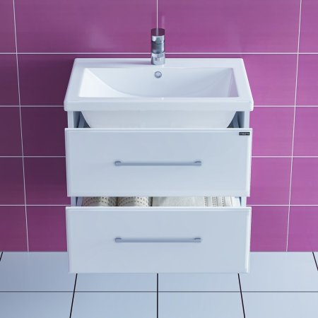 Тумба Санта Омега 60 подвесная с умывальником Фостер 60 