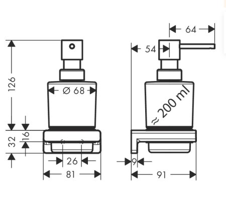Дозатор Hansgrohe AddStoris 41745140 шлифованная бронза 