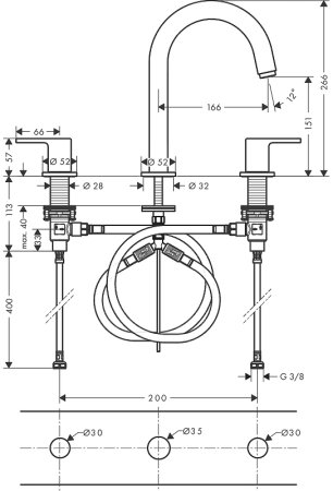 Смеситель для раковины Hansgrohe Vernis Shape 71563670 Черный матовый 