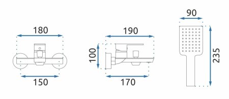 Смеситель для ванны Rea Urban REA-B9914 