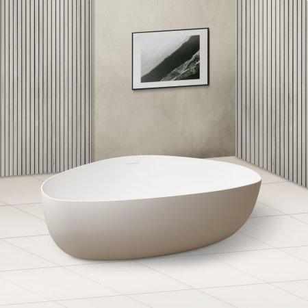 Ванна из искусственного камня ABBER Stein AS9608 белая матовая 