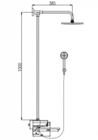 Душевая система Rav Slezak Murray MU253.5/4KB Хром 