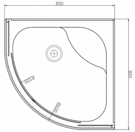 Душевой уголок Berges Solo R 80х80 061101 профиль Хром сильвер стекло прозрачное 