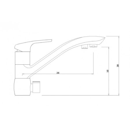Смеситель для кухни Landberg LB-1550BL Чёрный 