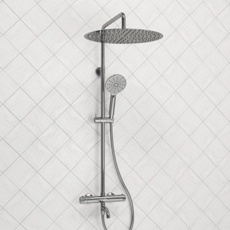 Душевая система WasserKRAFT A188.117.127.087.CH Thermo с термостатом Хром 