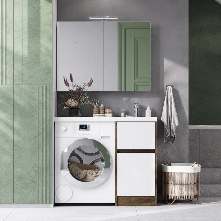 Тумба под раковину Aquaton Лондри 105 1A267001LHDR0 Дуб Рустикальный без фасада 