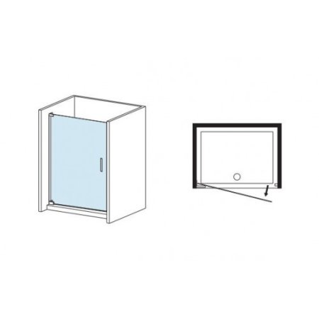 Душевая дверь в нишу Gappo 80х190 см. G302.8.80 