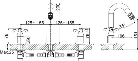 Смеситель D&K Lorsch Hessen DA1414101 для раковины 