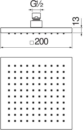 Верхний душ Nobili AD139/108CR Хром 