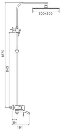 Душевая система Gappo G07 G2407 Хром 