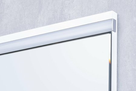 Зеркало со шкафом Aquaton Рене 80 L 1A222502NRC80 с подсветкой Белый Грецкий орех 