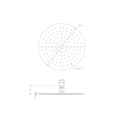 Верхний душ Omnires Ultra Slimline WGU130CR 