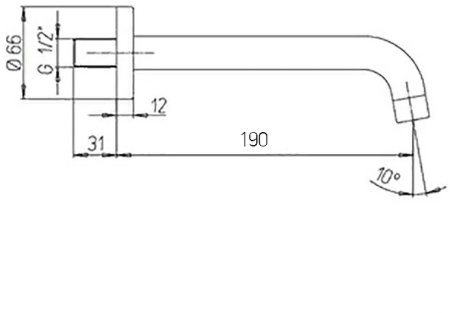 Излив для смесителя Paini Cox 78CR207CAN19 Хром 