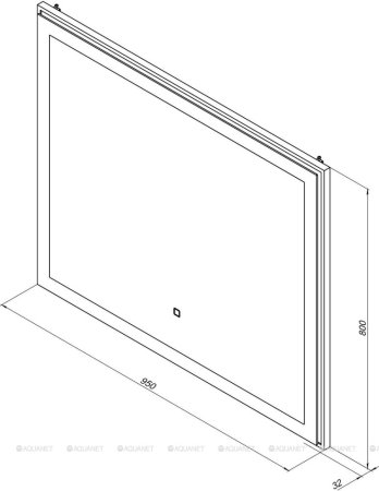Зеркало Aquanet Монро 95x80 LED белый 