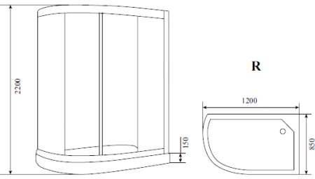 Душевая кабина Timo Standart T-1102 R 