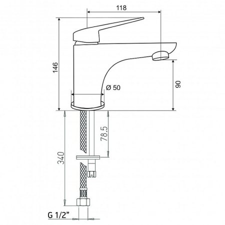 Смеситель для раковины Paini Laguna LACR205 Хром 