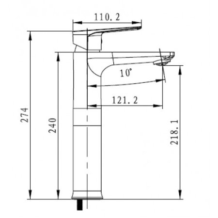 Смеситель для раковины Kaiser Atrio 60033 Белый Хром 
