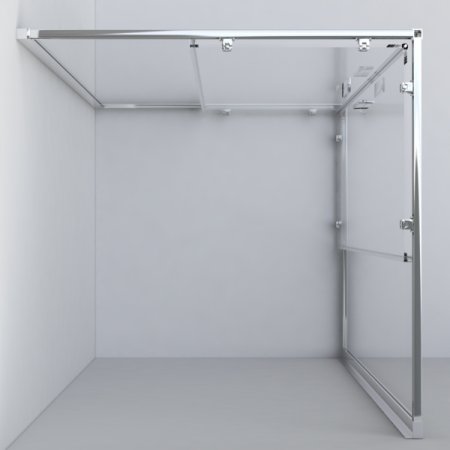 Душевой уголок Vincea Garda VSS-1G100CLB 100х100 профиль Черный стекло прозрачное 