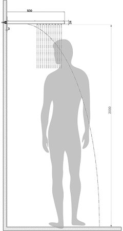 Верхний душ Bossini Manhattan I00570.073 Черный матовый 