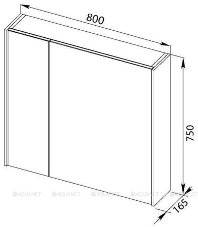 Зеркало-шкаф Aquanet Латина 80 белый 