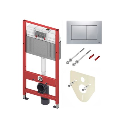 Система инсталляции для унитазов TECE TECEbase 2.0 K447402 с кнопкой смыва TECEnow хром матовый 