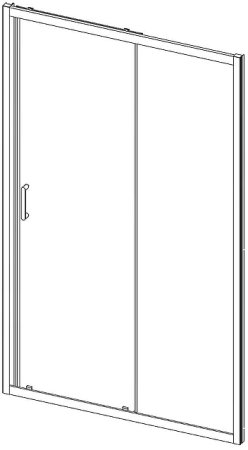 Душевая дверь Vincea Alpha 120 VDS-3AL120MT профиль Хром стекло текстурное 