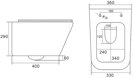 Унитаз Vincea Q-Line VT1-12MG подвесной Серый матовый с сиденьем Микролифт 