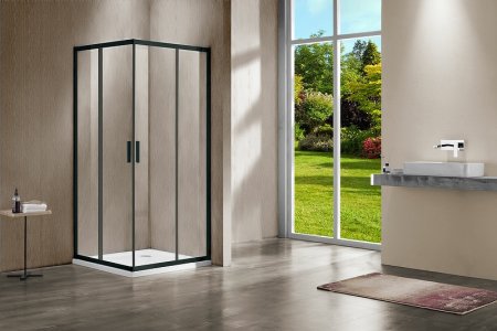 Душевой уголок Vincea Garda 120x90 VSS-1G9012CLB профиль Черный стекло прозрачное 