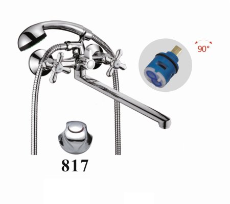 Смеситель для ванны D-Lin D146817-F, хром 