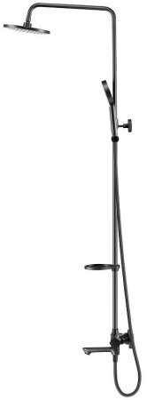 Душевая система Swedbe Hermes 5116B с термостатом Черная матовая 