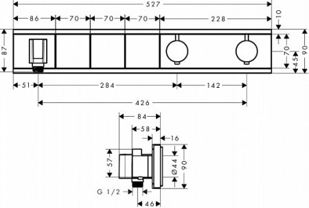 Термостат Hansgrohe RainSelect 15356600 для душа 