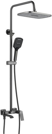 Душевая система Shevanik S4136T, оружейная сталь 