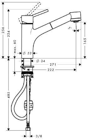 Смеситель для кухонной мойки Hansgrohe Talis S 32841000 