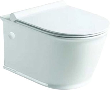 Унитаз подвесной SantiLine SL-5009 безободковый, с микролифтом 