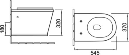 Унитаз подвесной SantiLine SL-5009 безободковый, с микролифтом 