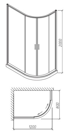 Душевой уголок Orans SR-1952 L 