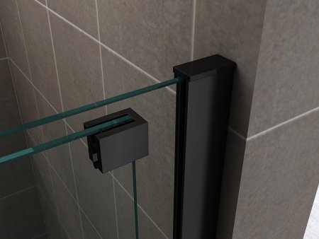 Душевая дверь Abber Komfort 120 AG09120B профиль Черный стекло прозрачное 