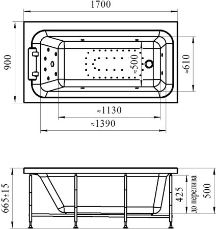 Акриловая ванна Radomir Хельга 2 