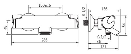 Термостат Oras Optima 7140U для ванны с душем 