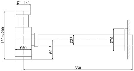 Сифон для раковины ABBER AF0030RG розовое золото 