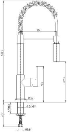 Смеситель для кухни Paini Arena 92CR557LLPEKM Хром 