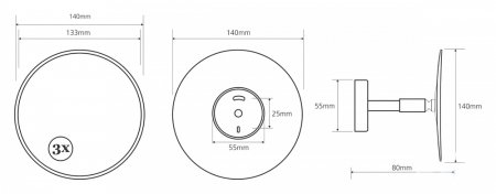 Косметическое зеркало Bemeta 112101121 