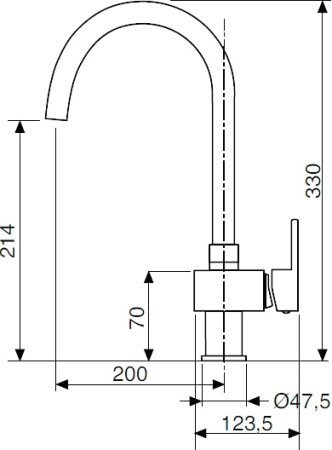 Смеситель Cezares Unika LSM1-A-01-W0 для раковины, хром 